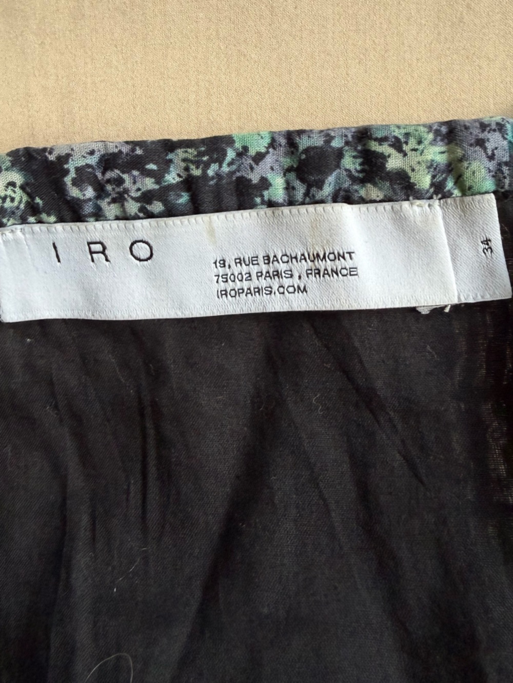 IRO Karina Mini Skirt Abstract Print Shirred Vacation Going Out - Picture 6 of 10